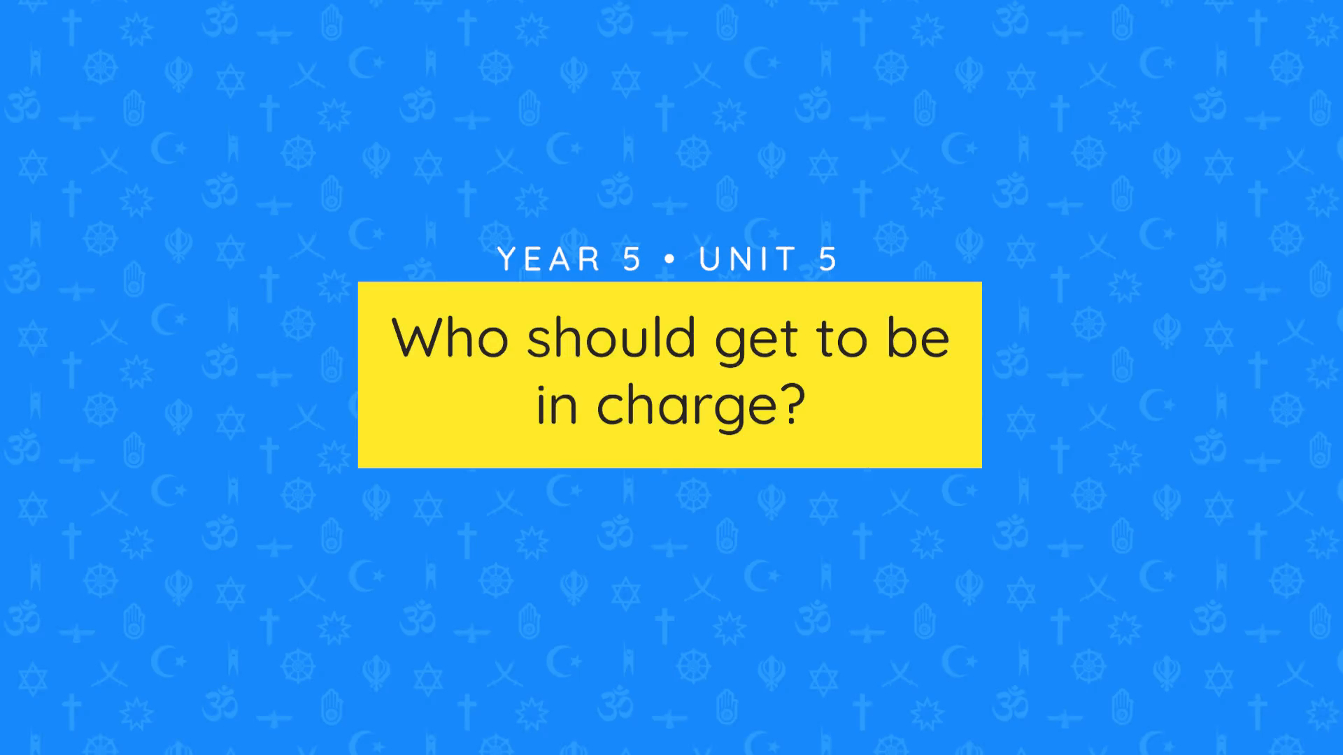 Teacher video: Y5 – Who gets to be in charge?
