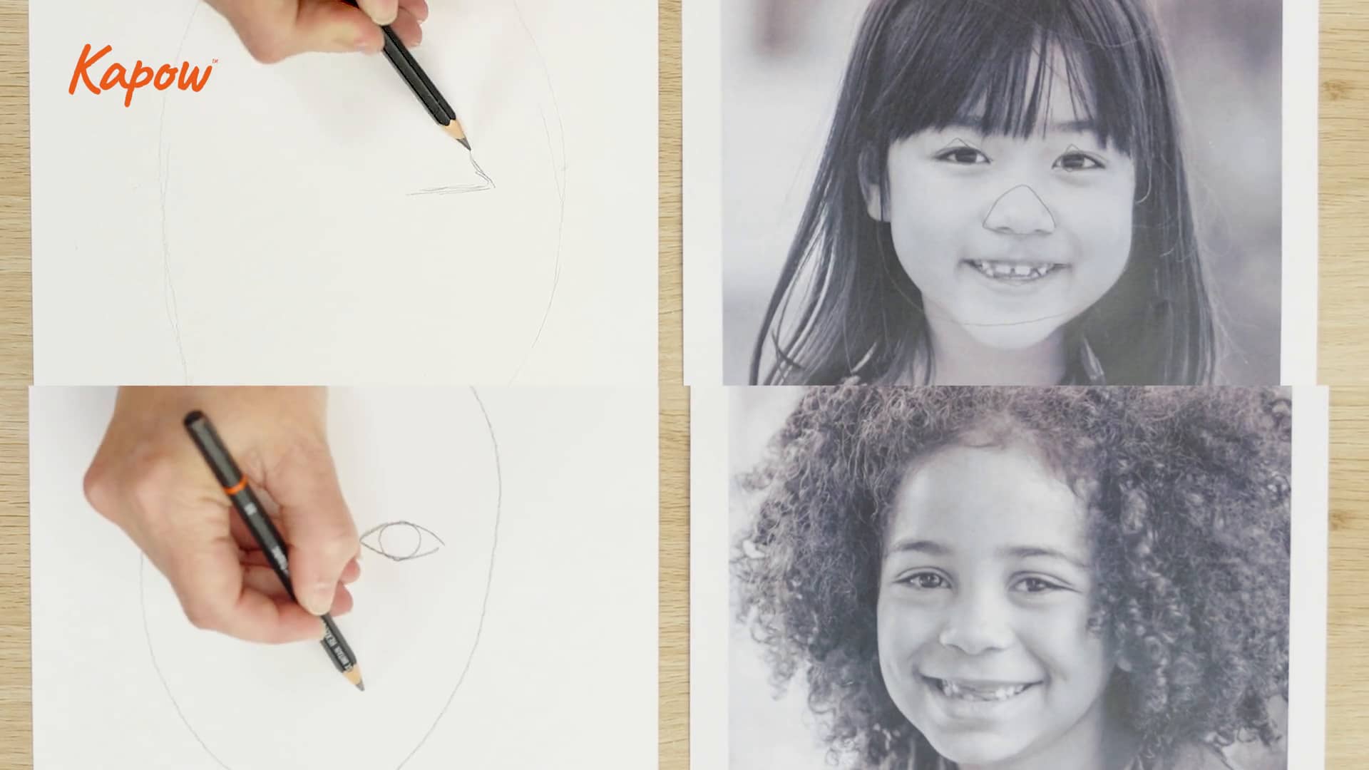 Pupil video: Shape portraits
