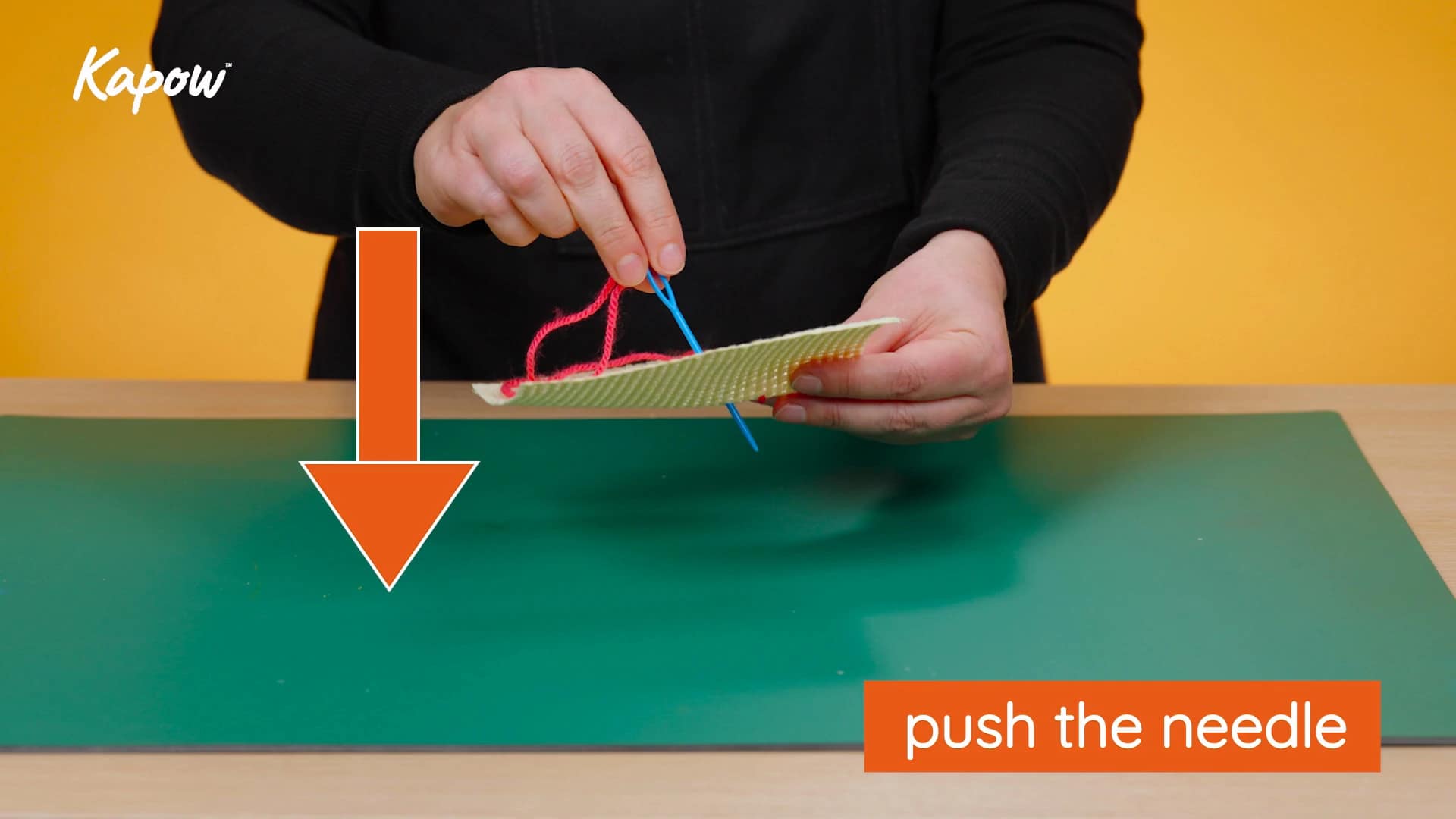 Pupil video: Making stitches