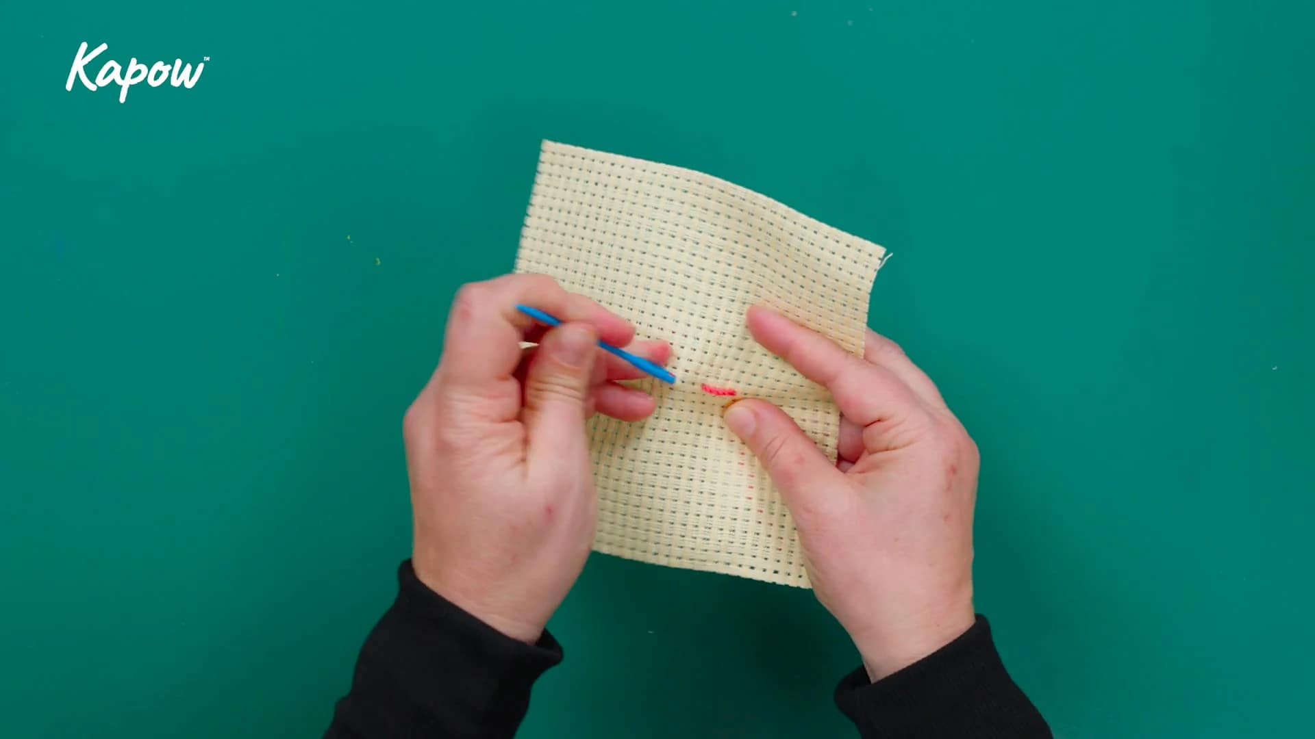Teacher video: Threading a needle and stitching