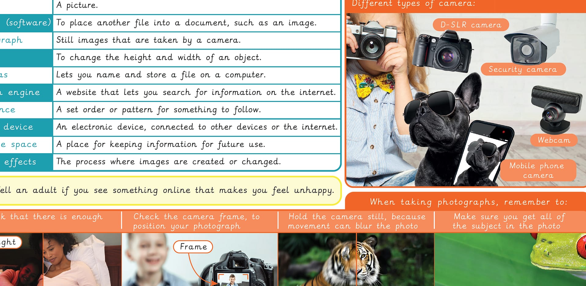 Knowledge organiser: Computing – Y1 Digital imagery