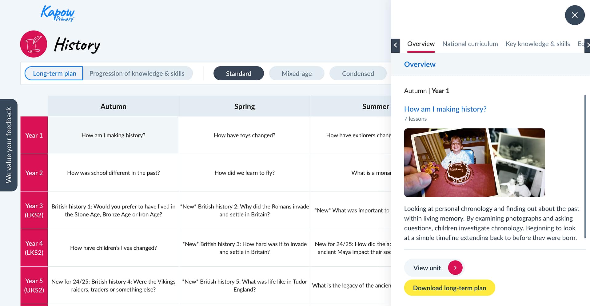 Subject curriculum tool