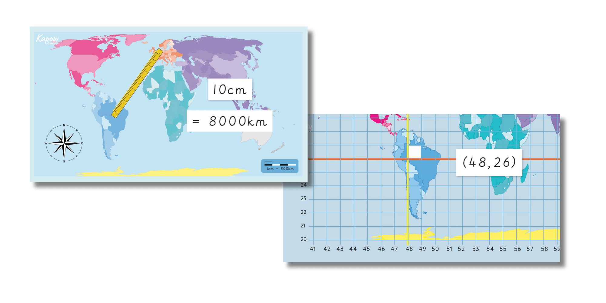 Video examples to support geographical skills such as grid references and scale bars