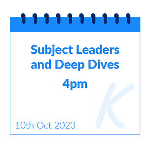 Calendar tile for a webinar on subject leaders and deep dives