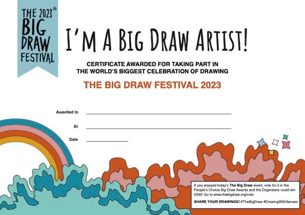 The Big Draw: Event certificate