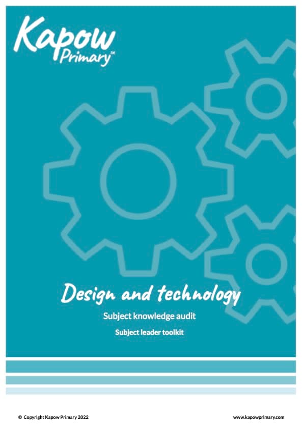 Design and technology: Teacher knowledge audit