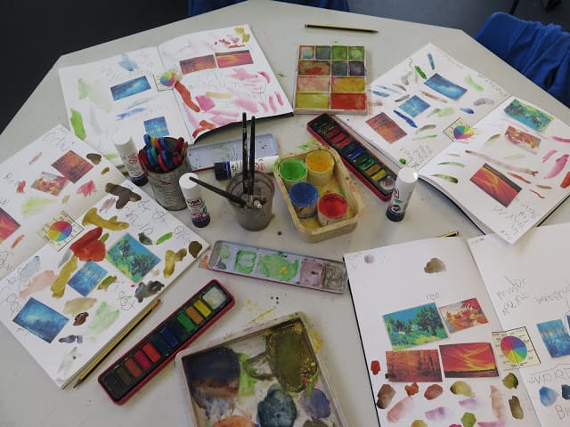 Gomersal PS year 1 experimenting with colour and paint