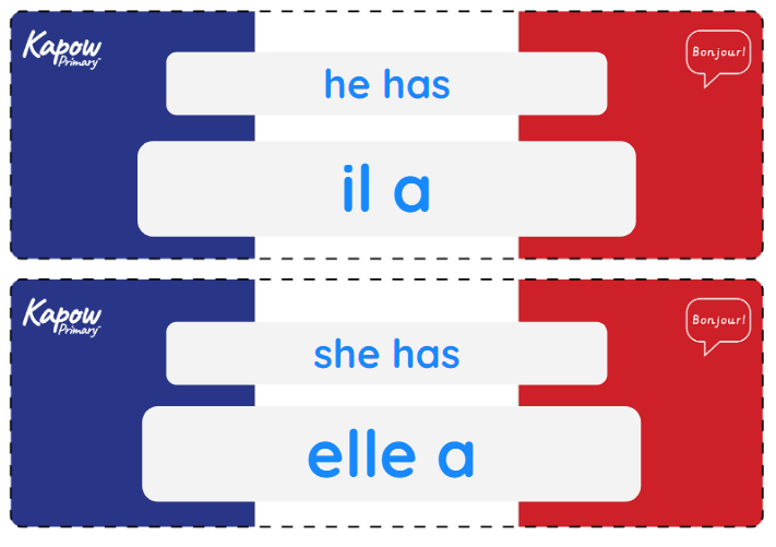 Vocabulary display: Portraits – describing in French