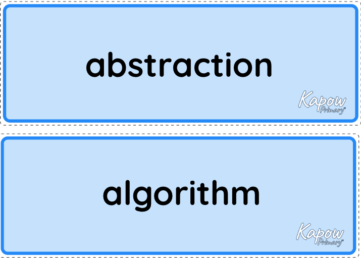 Vocabulary display: Programming 1: Algorithms and debugging