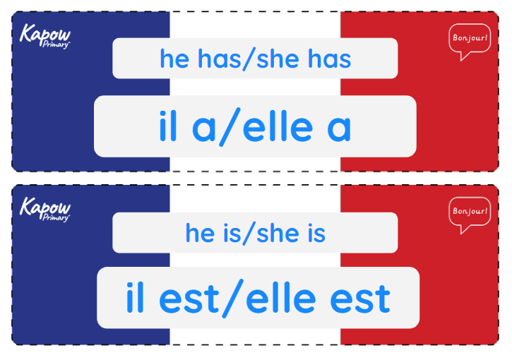 Vocabulary display: Portraits – describing in French