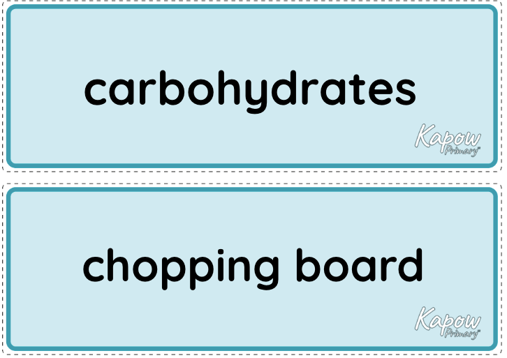 Vocabulary display: Cooking and nutrition: Balanced diet