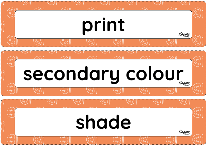 Vocabulary display: Colour splash