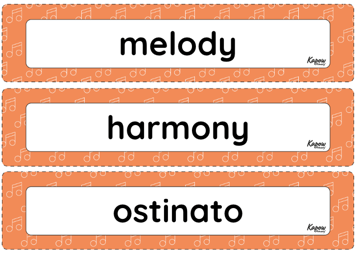 Vocabulary display: Instrumental lesson – North America