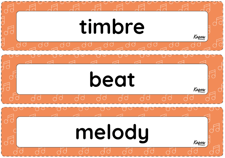 Vocabulary display: Musical me