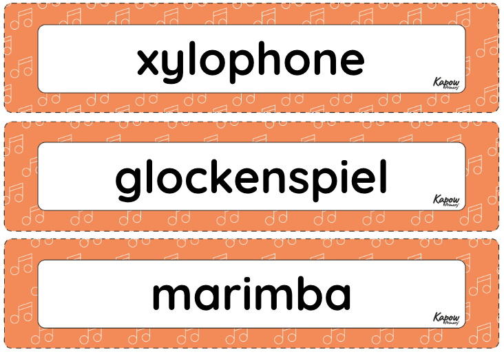 Vocabulary display: Instrumental lesson – South Africa