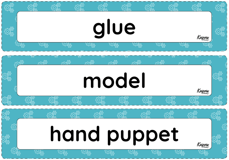 Vocabulary display: Puppets