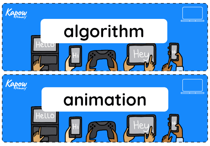 Vocabulary display: Programming – Scratch