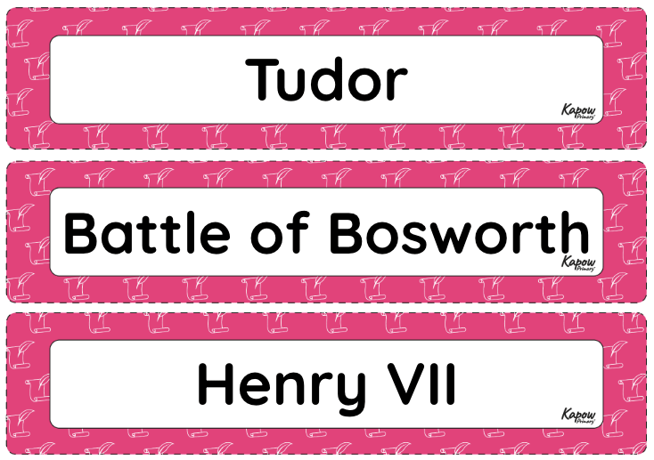 Vocabulary display: What was life like in Tudor England?