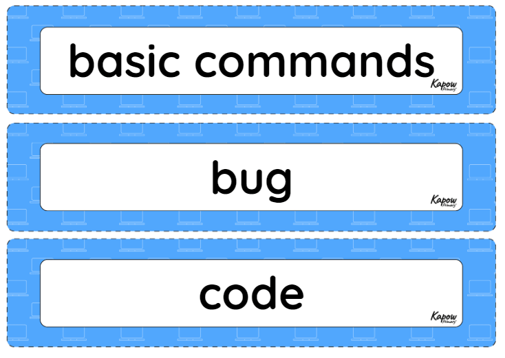 Vocabulary display: Programming music V2