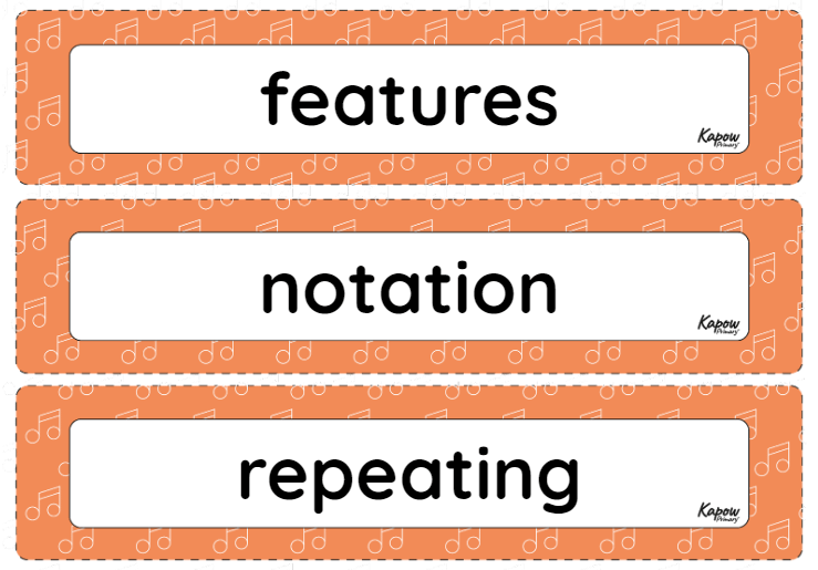 Vocabulary display: Composition notation