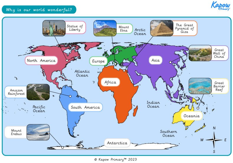 Knowledge organiser: Geography – Y2 Why is our world wonderful?