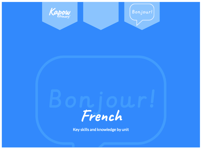 French: Key skills and knowledge by unit