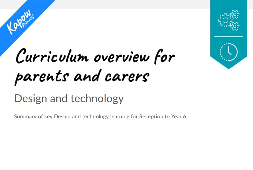 Design and technology: Curriculum guide for parents and carers — condensed