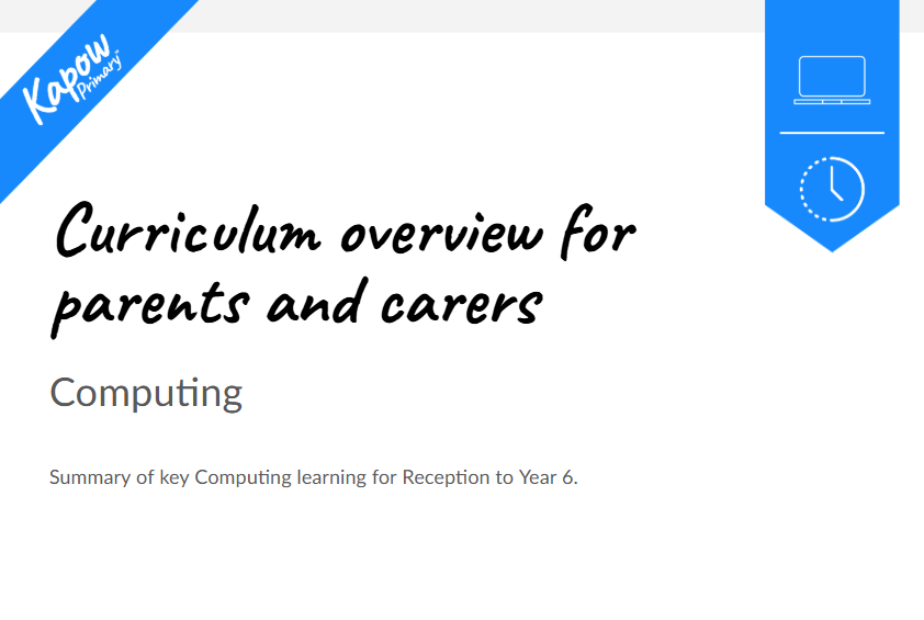 Computing: Curriculum guide for parents and carers — condensed