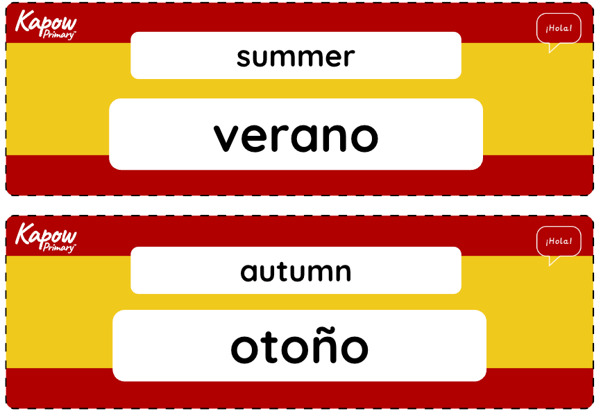 Vocabulary display: Free time in Spain