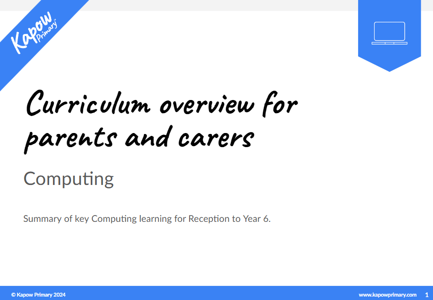 Computing: Curriculum guide for parents and carers