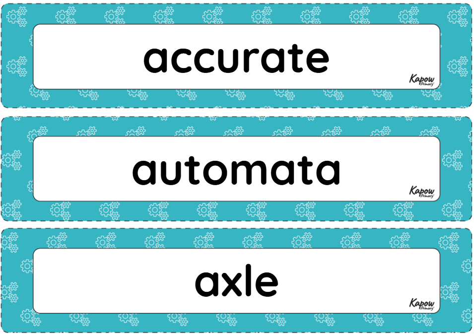 *New* Vocabulary display: Automata toys