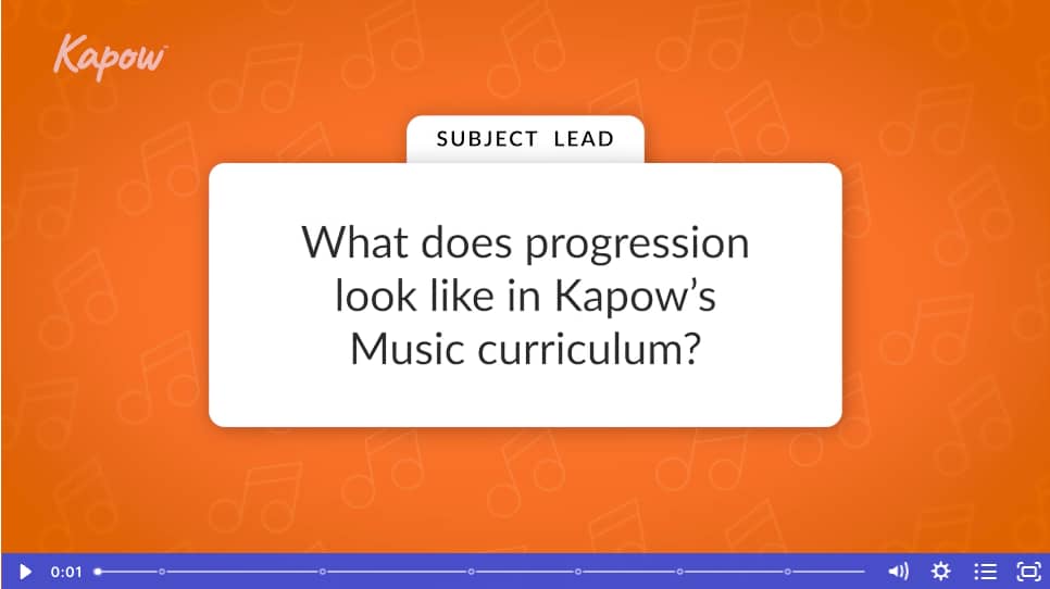 Subject leader video: What does progression look like in Kapow’s Music curriculum?