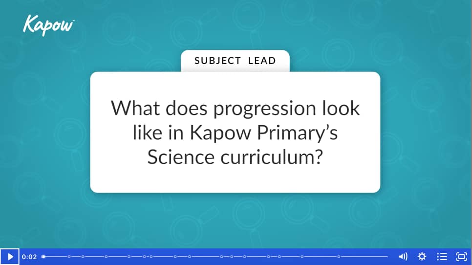 Subject leader video: What does progression look like in Kapow’s Science curriculum?