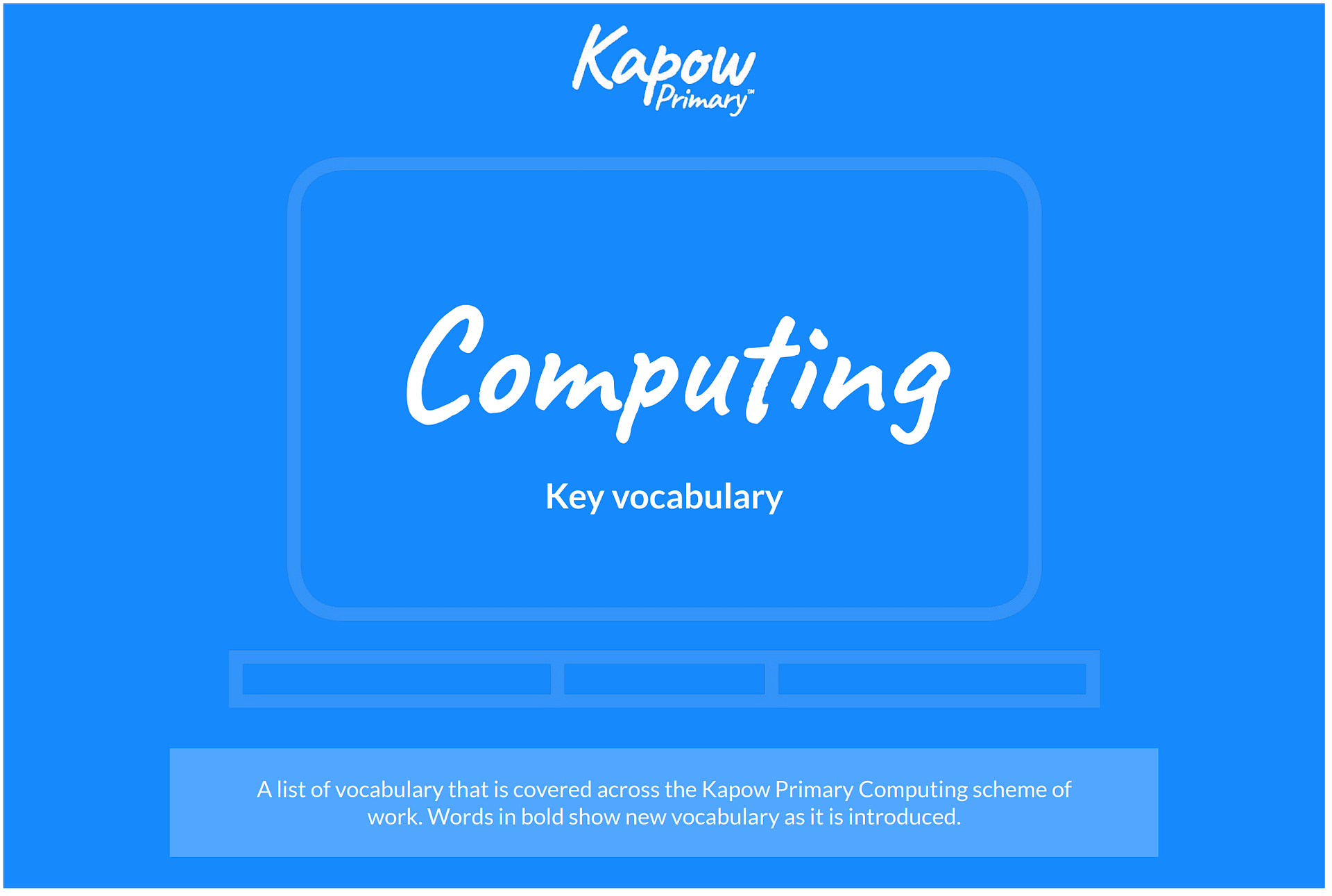 computing-key-vocabulary-eyfs-ks1-ks2-kapow-primary