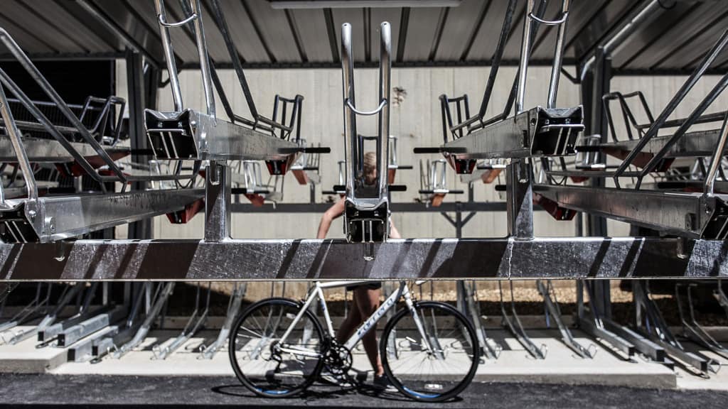 two-tier bike racks and cycle canopy university