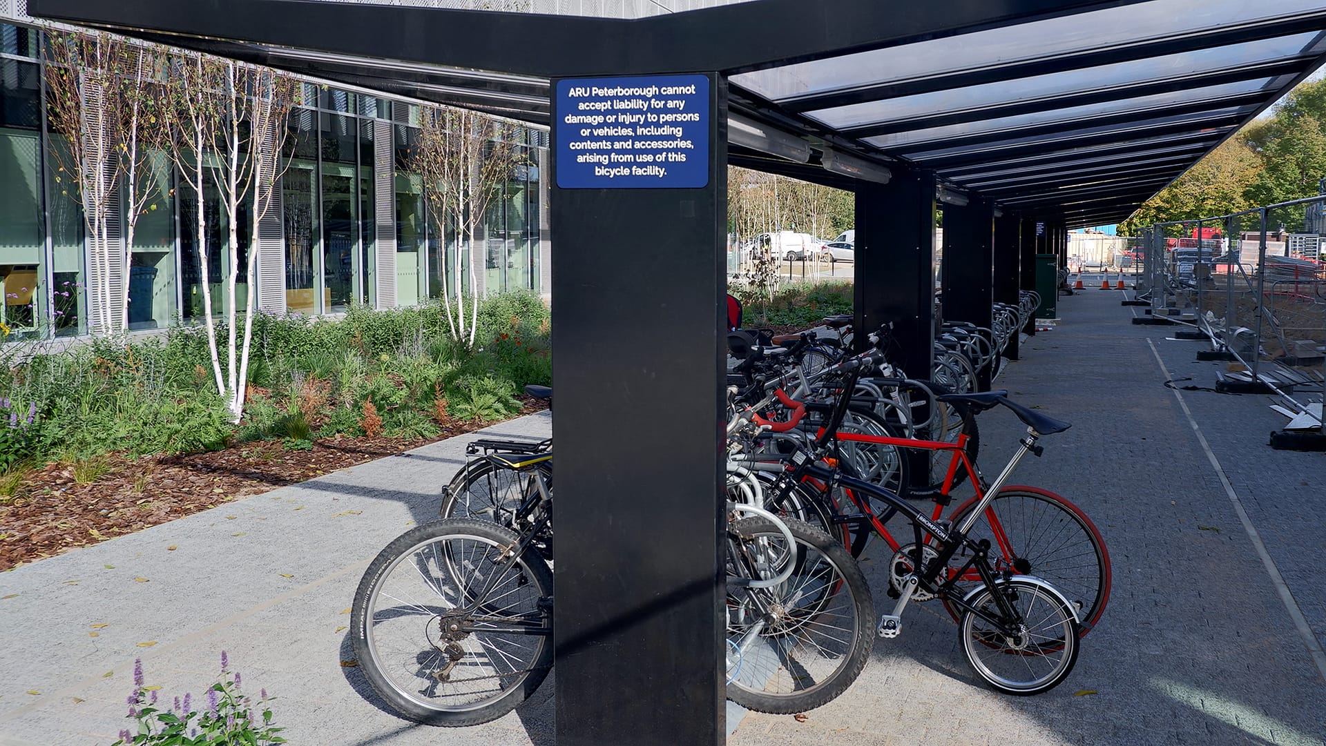 bike racks at university aru peterborough