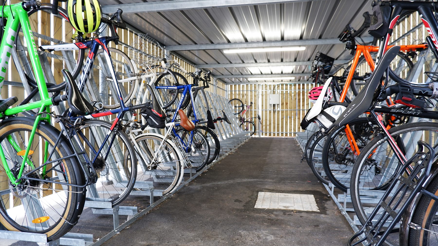 nhs kingston cycle shelter bike racks