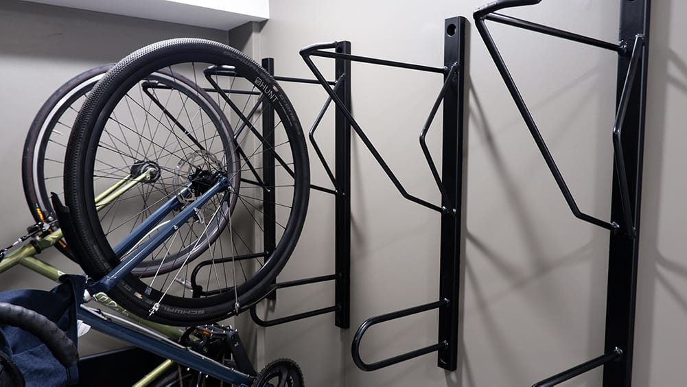 Secure Vertical Wall Bike Rack Turvec