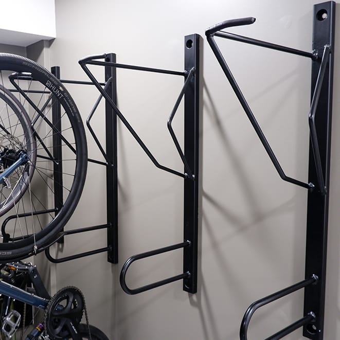 Secure vertical wall Bike rack