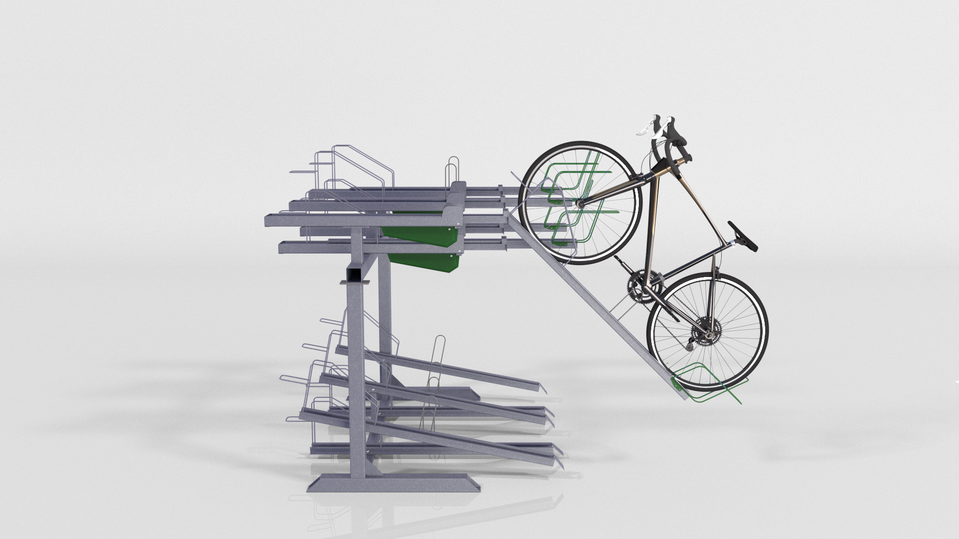 turvec two-tier bike rack
