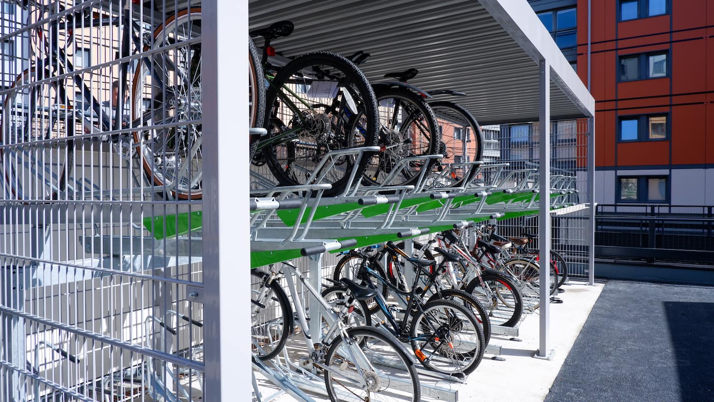 two-tier bike racks green gas spring cover