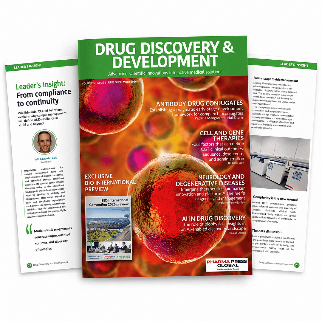 Drug Discovery and Development Spring 2026 front cover and inside feature.