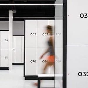 fitness room laminate lockers