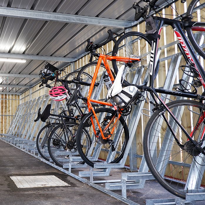 semi-vertical bicycle rack turvec