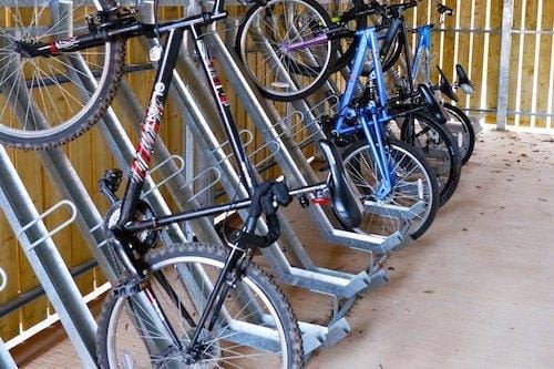 Semi-Vertical Bike Rack image