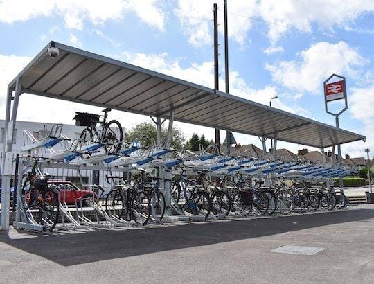 railway bike parking shelter
