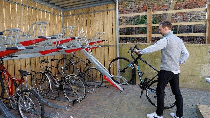 front wheel bike rack