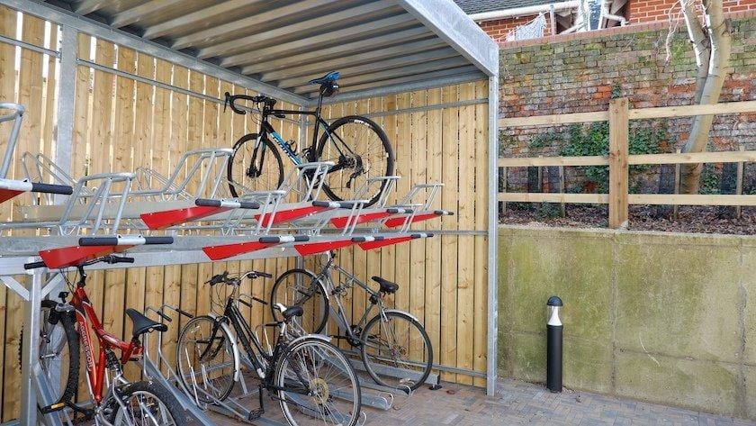 how to use two-tier bike rack