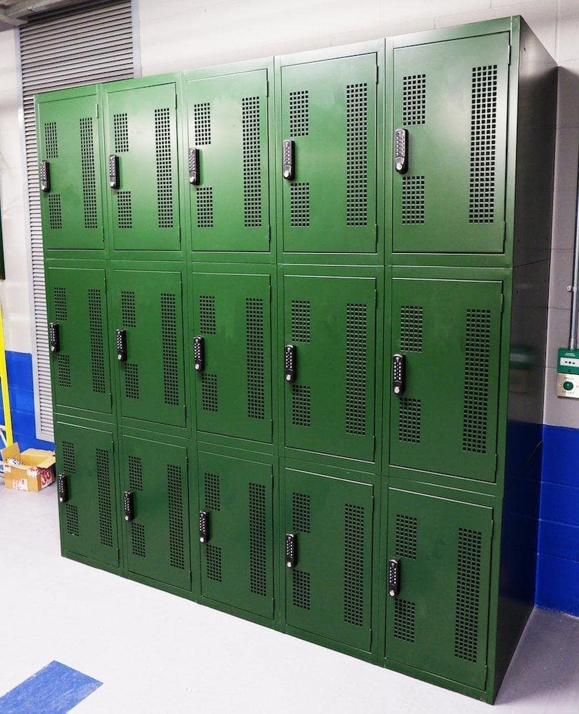 Green bike locker