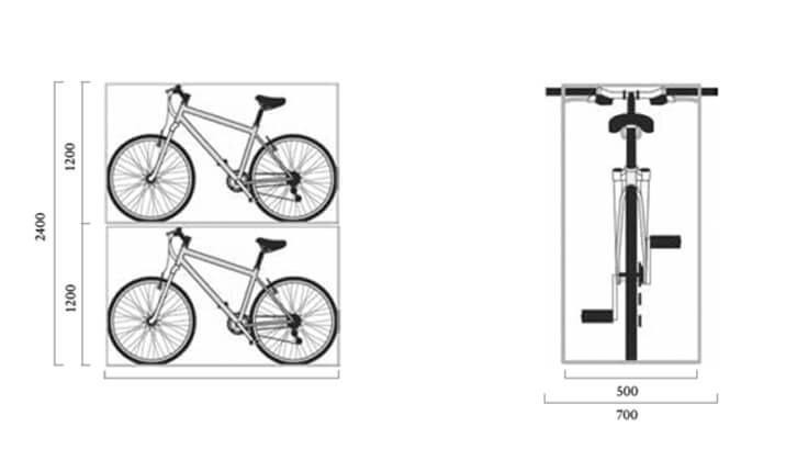 Cycle Parking Dimensions Turvec cycle-parking-dimensions-turvec